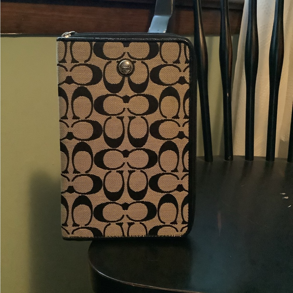 Coach Signature Black and Gray E Reader Tablet Case